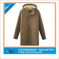 2019 Mens Winter Khaki Buttoned&Zippered Parka Jackets with a Hood